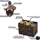 Rustic Cheers Bottle Top Opener Wall Mounted And Little Cap Catcher Collector Dr