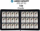 12 Pocket 720 Pockets Trading Card Binder  Ringless Side Loading Card Holder Alb