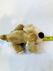 Fao Schwarz Tan Brown Plush Puppy Dog Hand Puppet Stuffed Animal Pup 9 