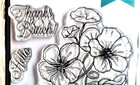Nasturtium Flower Florals 3x4  Poly Clear Stamp Set By Hero Arts Cm263 New 