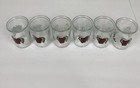 Bama Grape  Apple  Strawberry Jelly Jars Juice Glasses Set Of 6 Vintage