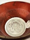 Turners Falls Mass Ruby Flashed Cut Glass Mug Red Clear Massachusetts Souvenir