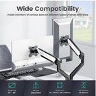 Dual Monitor Desk Mount For 13-32 Inch Computer Screen adjustable Gas Spring    
