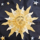 Vtg  Zodiac Astrology Sun Print Vintage Silk Scarf Luxurious Neckerchief 20x20 