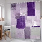 Purple Gray Shower Curtain For Bathroom  72 72inch
