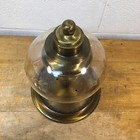 Vintage Antique Artolier Style Flush Celing Light Lamp Brass Glass Foyer