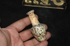 Rare Ancient Roman Glass Amphora Bottle With Golden Patina In Good Condition
