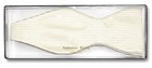 Antonio Ricci Self Tie Bow Tie Solid Cream Color Ribbed Pattern Mens Bowtie
