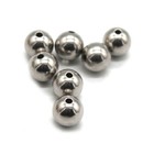 11mm-20mm Stainless Steel Spacer Beads Through Holes Metal Round Ball Crafts