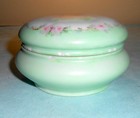 Antique Limoges Portrait Dresser Jar Elite France Powder Box W Puff C1900