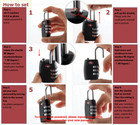 4x Tsa Approved Luggage Lock Travel 3 Digit Combination Suitcase Padlock Reset
