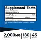 Nutricost D-aspartic Acid 180 Caps 45 Servings 2000mg  - Exp 10 2025