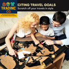 Scratch Off World Map Poster And Detailed United States Map  Includes Complete A