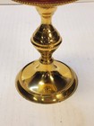 Solid Brass Pillar Candlestick Candle Holder With Candle Vintage 8 Inch Tall