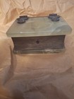 Antique 19th Century Onyx   Bronze Hinged Keepsake Book Box Victorian German