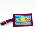 New Mcm Purple Leather Cassette Luggage Name Tag Id Card Holder Mzz8amm28uk001
