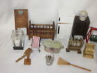 Miniature Dollhouse Furniture Lot Wooden Metal Some Vintage   bb6 
