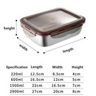 304 Ss Food Lunch Bento Box Sealed Leakproof Travel Storage Box Household Box
