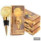 Wine Stoppers Metal 30 30pcs Golden Rose Flower Wedding Baby Shower Bridal Party