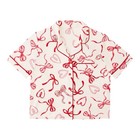 Member   s Mark Girls 2pc Shorts Pajama Set Button Down Dreammark 10 12   14 16