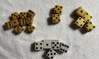 Mixed Vintage Style Dice Lot Of 20  Butterscotch Yellow Ivory Black Pips