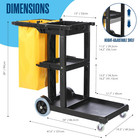 Cleaning Cart  Cleaning Carts On Wheels  Janitorial Cart  Housekeeping Cart  Jan