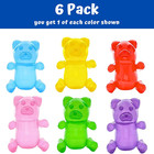 6 Pack Inflatable Gummy Bears Huge 24  - Great For Party Decorations  Unique Blo