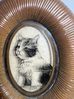 Vintage Cat Portrait In Frame 