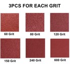 18pcs 1x42 Inch Ao Sanding Belts Belt Sander 60 80 120 150 240 400 Grit Assorted