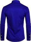 Mens Slim Fit Long Sleeve Tuxedo Dress Shirt Formal Prom Event Wear Breathable