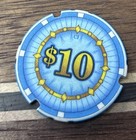  10 Vintage Casino Poker Chip Unidentified Notched