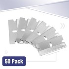 Bates- 50 Pc Razor Blades  Flat Scraper One Edge 50 Pack  Silver