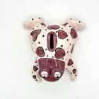Ganz Frog Piggy Bank Ceramic Hearts  Colorful Coin With Stopper Signed Pati