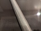 Carbon Fiber Tube Twill Silver Glass Weave Gloss Finish - 7 8  X 1  X 72 