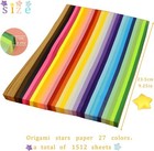 1512 Sheets Origami Star Paper Strips 27 Assortment Color Star Papers Lucky Wish