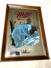 Miller High Life Beer Sign Black Bear Mirror First Printing Wisconsin Wildlife