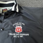 Vintage Dunbrooke Pla-jac Phillips 66 Satin Black Jacket Mens Large Snap Button