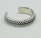 Vintage Sterling Silver Bali Designer Toe Ring Signed Ba Suarti Sz 5 5 4mm