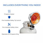 New Propane Heater Portable Tank Top Single Burner 15 000 Btu Infrared 3 Heat