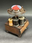 Antique Wooden Thread Spool Holder And Sewing Caddy