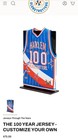 Men s Harlem Globetrotters Dj Jersey Size L Red Blue