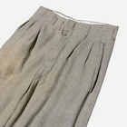 1940s 1950s Brown Rayon Checkered Pattern Pleated Drop Loop Pants 27x30