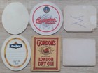 Vintage Lot Of 6 Drink Cardboard Coasters Various Brands