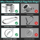 Flag Pole Rings 1 25 Inch 2pc  Anti Wrap Spinning Flag Pole Clips Swivels