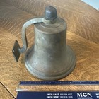 Antique Cast Bronze Brass Ship Bell Wall Mount 6  Vintage Dinner Signal