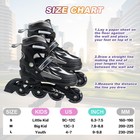 Adjustable Inline Skates For Kids And Teens Ages 4-16  All 8 Wheels Of Inline   