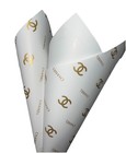 Korean Flower Wrapping Paper-white gold Waterproof 20 Sheets 22x22 In