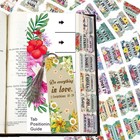 Bible Index Tabs New   Old Testament Tabs Matte Laminated Floral Design - 122   