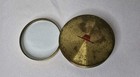 Antique Brass Folding Magnifying Glass Vintage 3    Paperweight Red Hat Theme