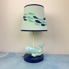 Lambs   Ivy Oceania Collection Blue Whale Table Nursery Lamp Ocean Sea Baby Boy